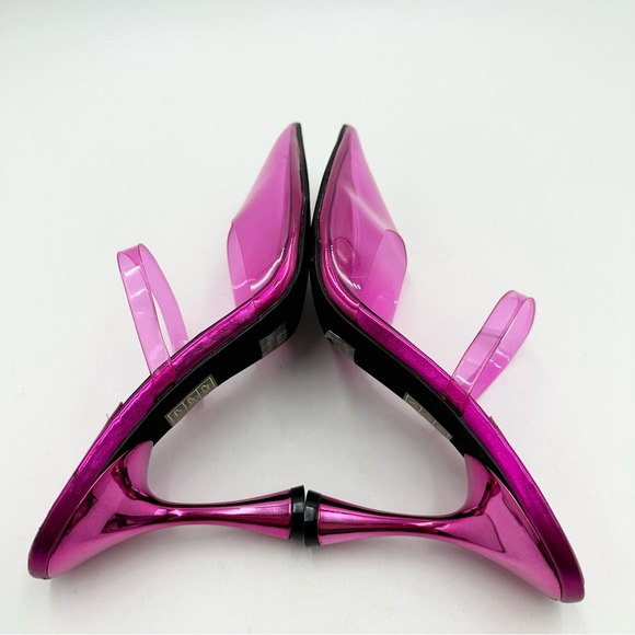 Jeffrey Campbell x Free People Mika Vinyl Heels in Fuchsia - Picture 8 of 10